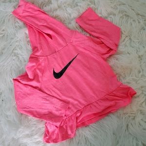 Nike dri-fit neon ruffled glitter hoodie 2T